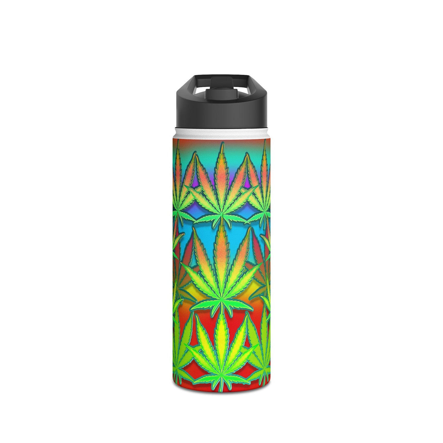 Marijuana Leaf. Stainless Steel Water Bottle