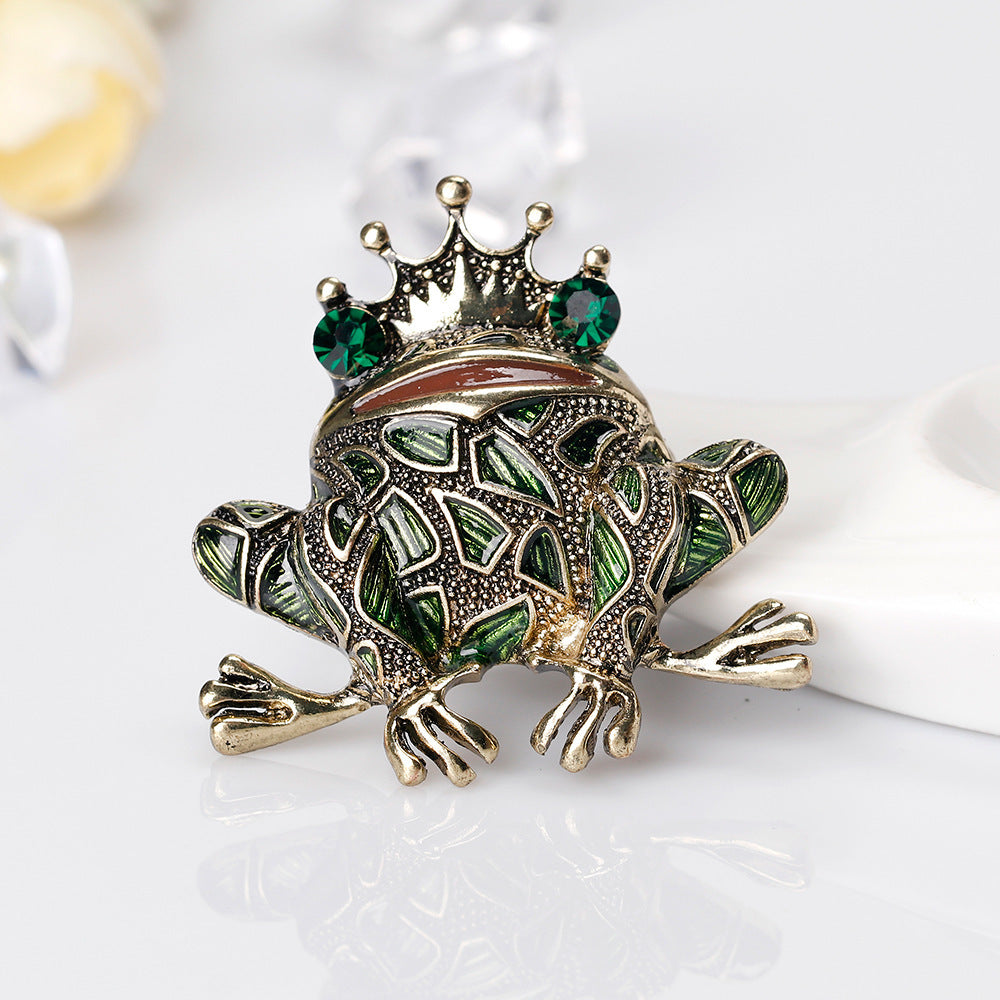 Frog Prince Diamond Brooch