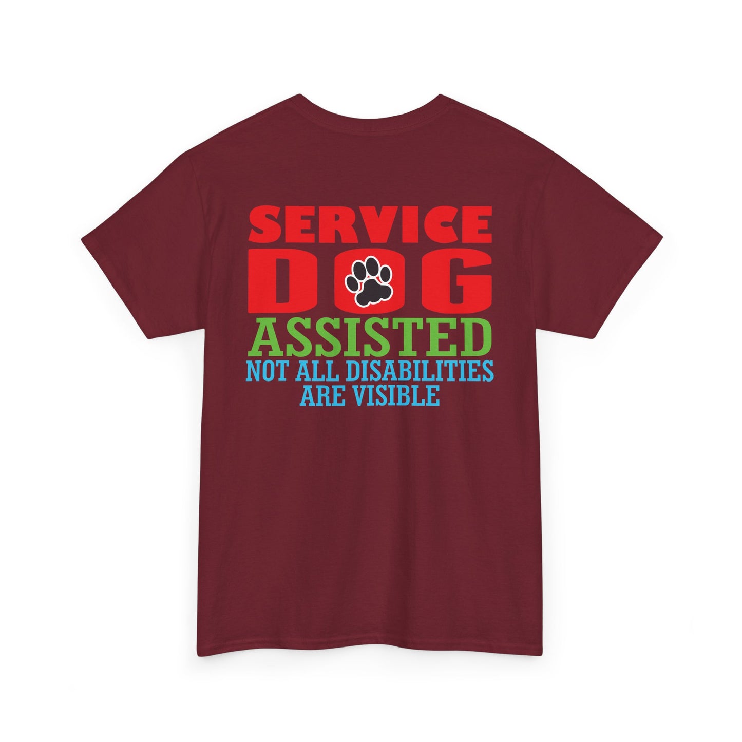 Service Dog Assisted. Heavy Cotton T-Shirt