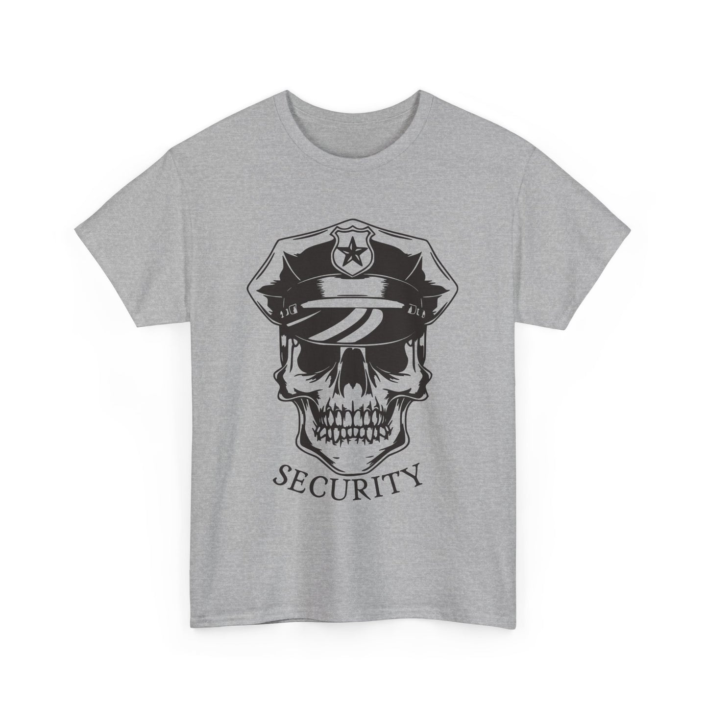 Security Skull. Heavy Cotton T-Shirt