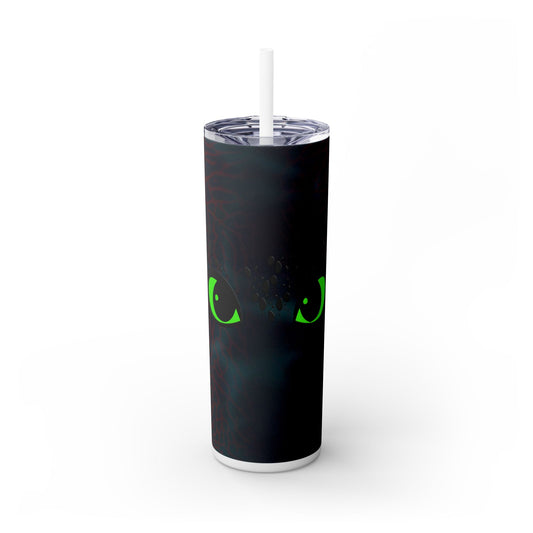 Dragon Eyes. 20oz Skinny Tumbler with Straw