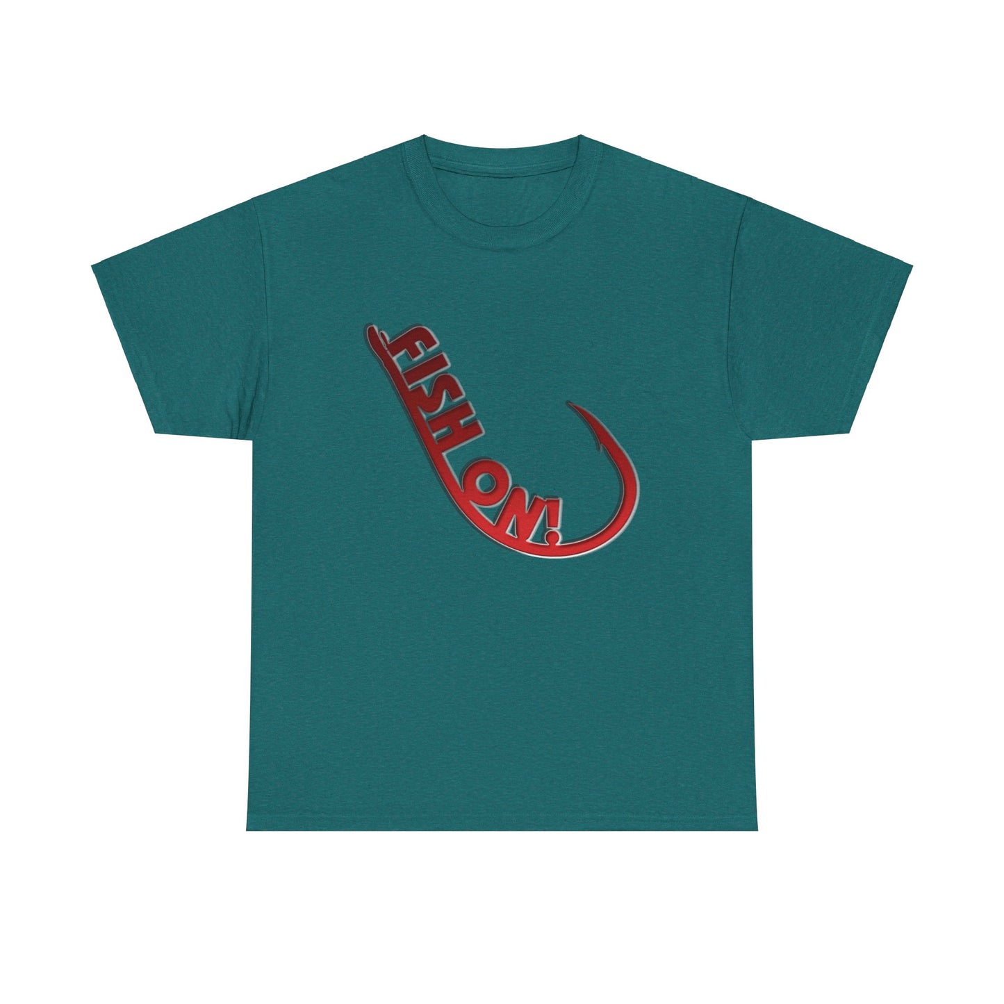 Fish on hook, Heavy Cotton T-Shirt