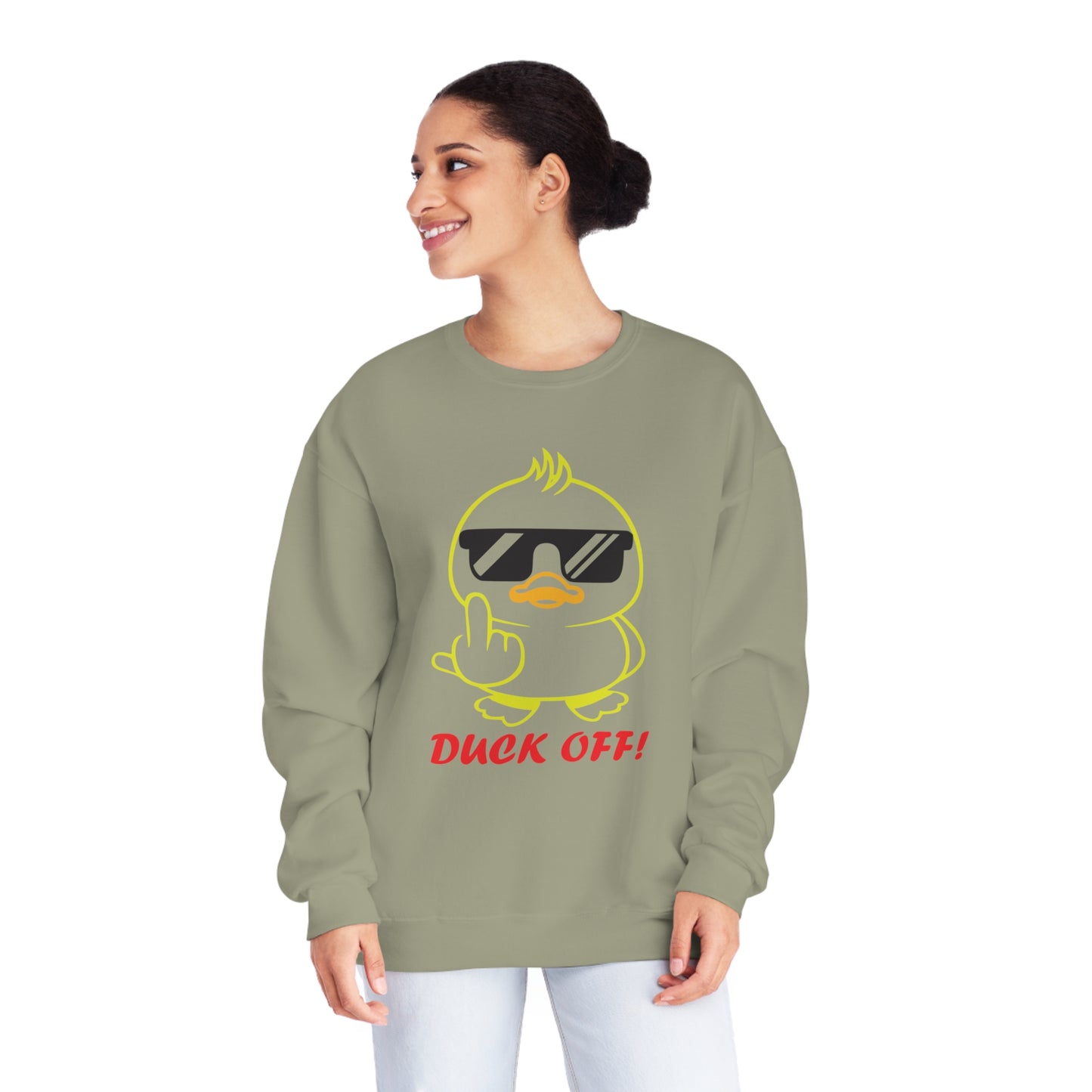 Duck Off, Unisex NuBlend® Crewneck Sweatshirt