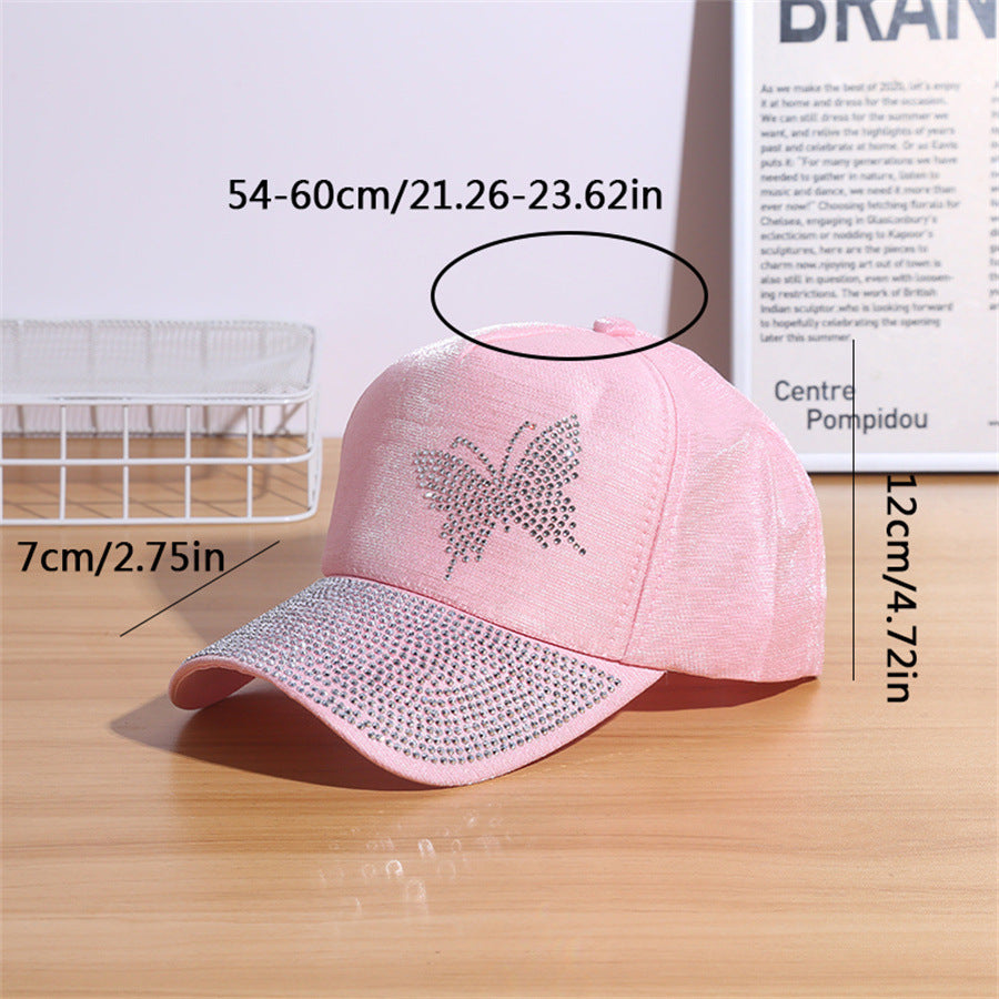 Rhinestone Butterfly Flash Baseball Cap