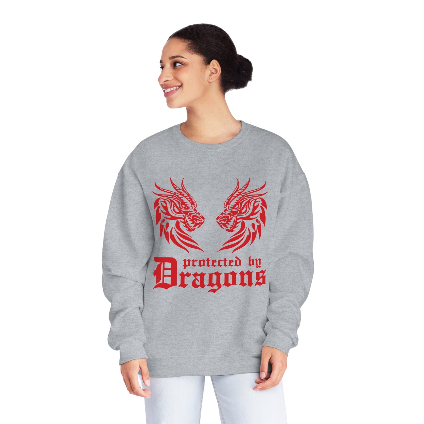 Protected by Dragons, Unisex NuBlend® Crewneck Sweatshirt