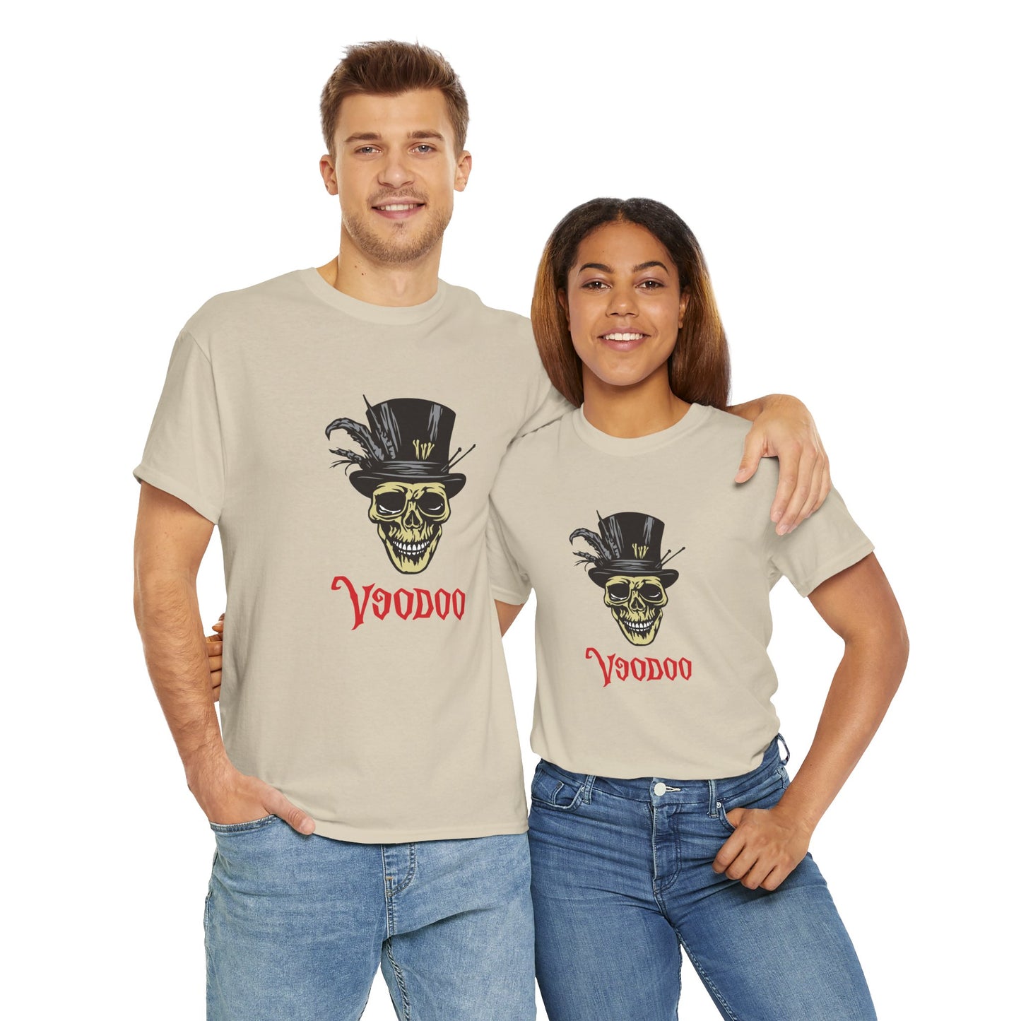 VooDoo Skull, Heavy Cotton T-Shirt