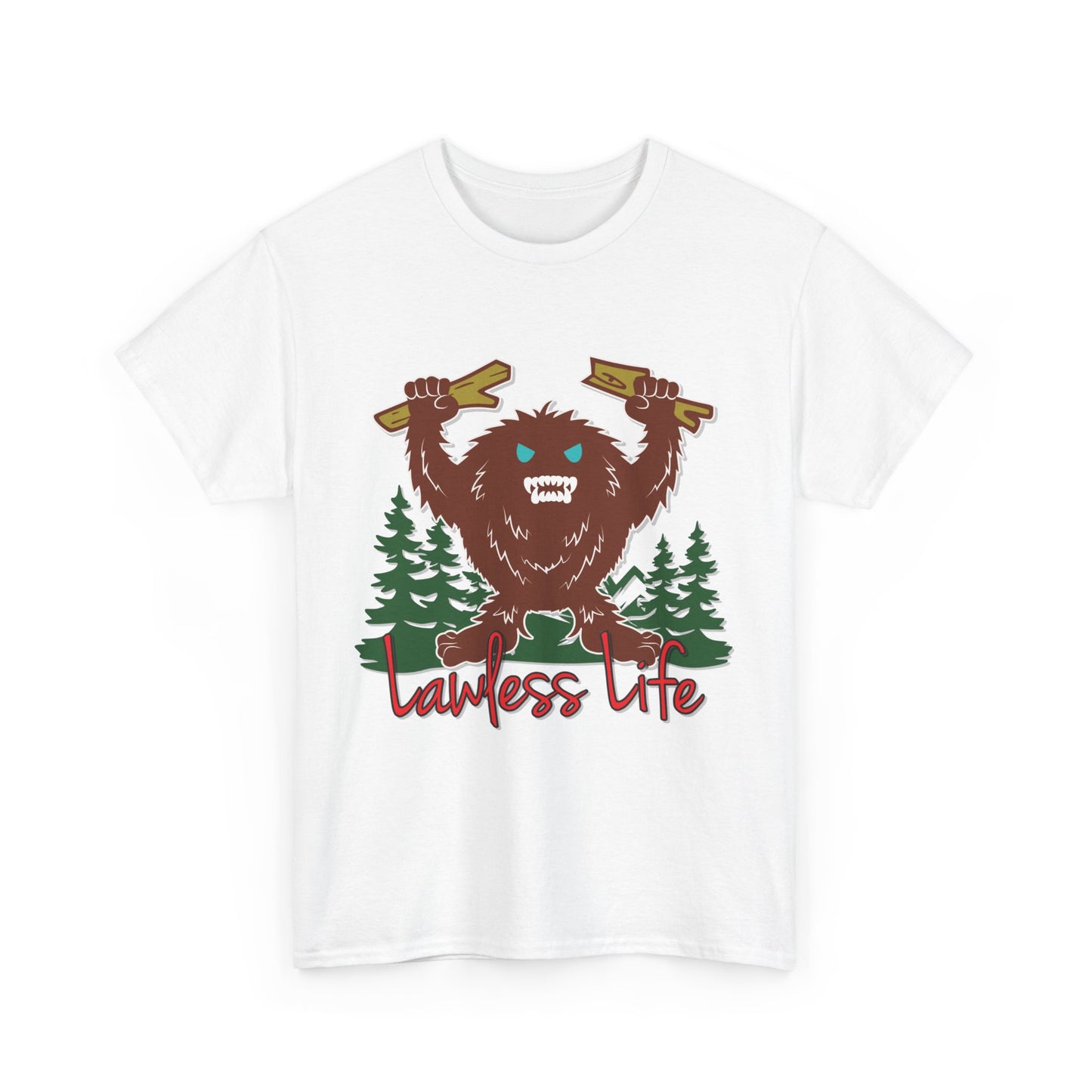 Lawless Life Sasquatch. Heavy Cotton T-Shirt