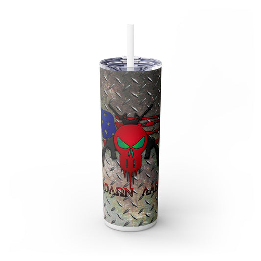 Molon Labe. 20oz Skinny Tumbler with Straw