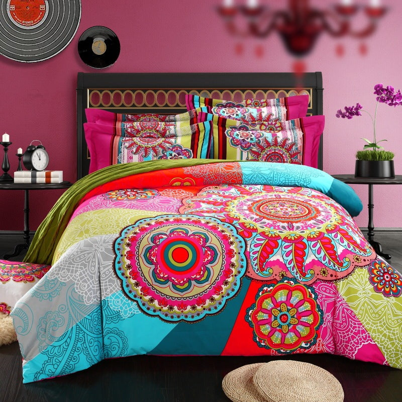 Four-piece cotton bed set