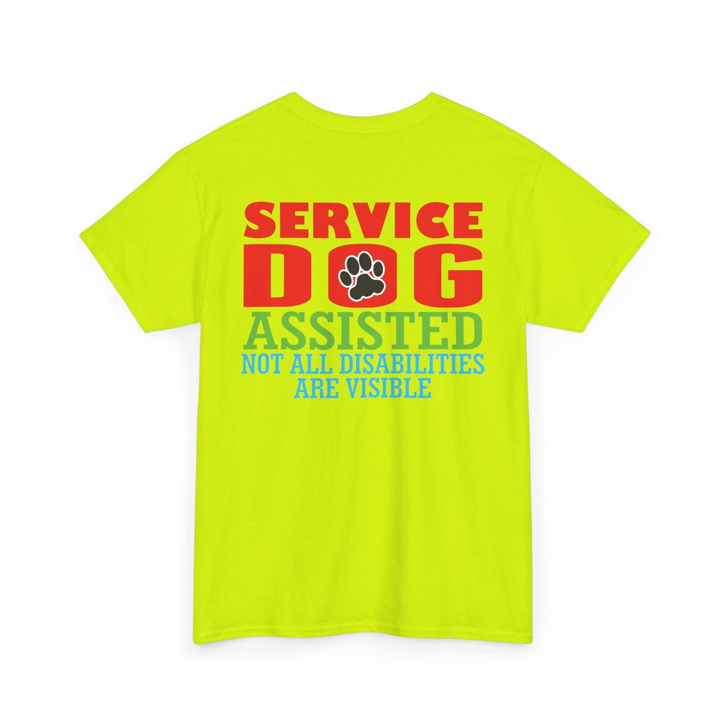 Service Dog Assisted. Heavy Cotton T-Shirt