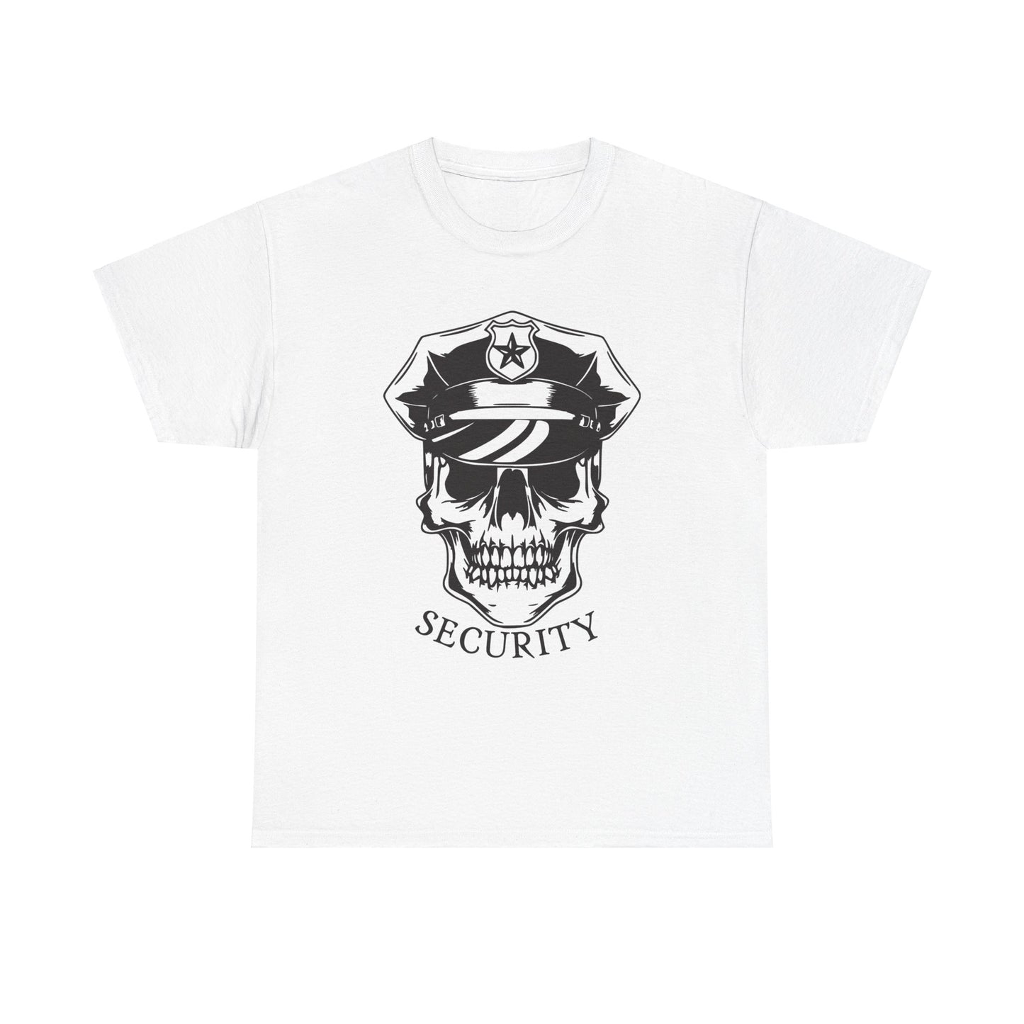 Security Skull. Heavy Cotton T-Shirt