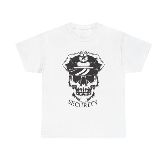 Security Skull. Heavy Cotton T-Shirt