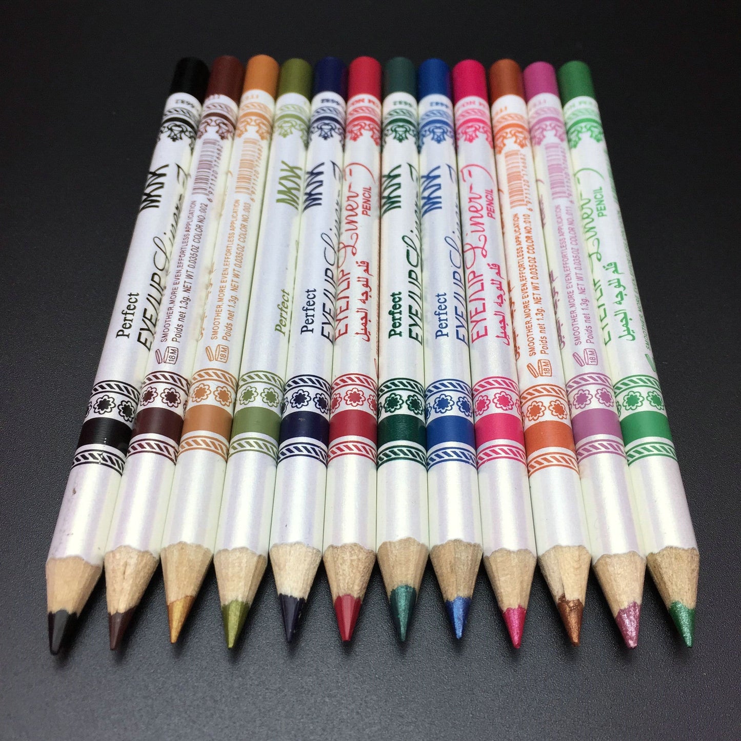 12 Colors Glitter Lip/Eye Pencil Pen