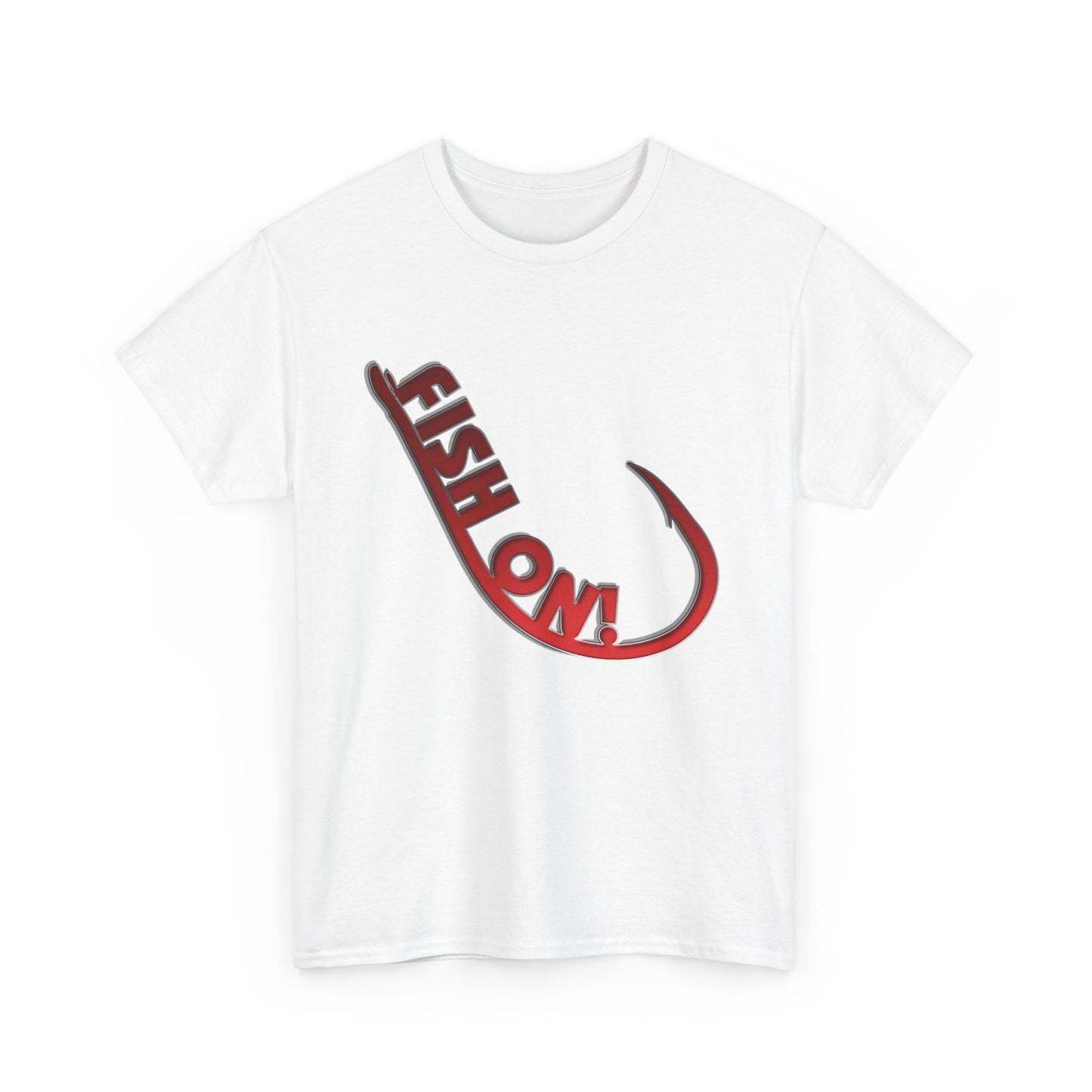 Fish on hook, Heavy Cotton T-Shirt