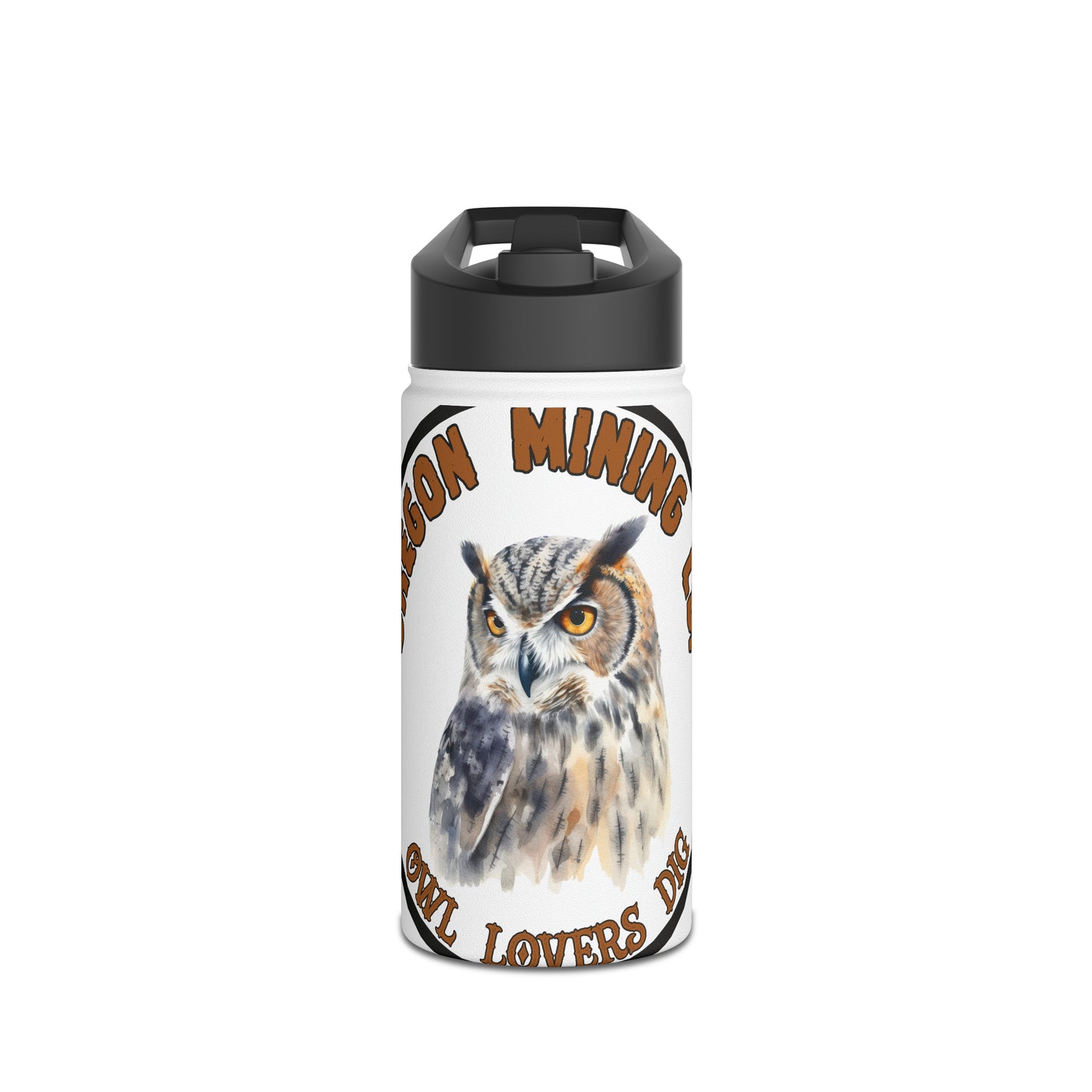 Oregon Mining Co. Owl Lovers Dig. Stainless Steel Water Bottle