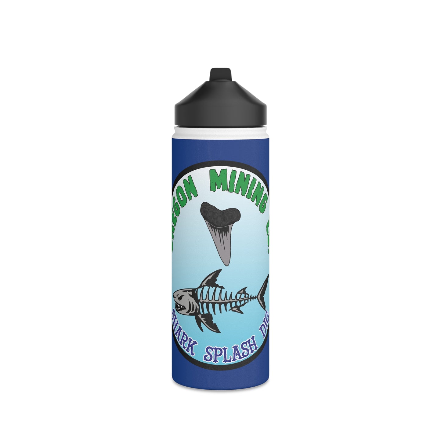 Oregon Mining Co. Shark Splash Dig. Stainless Steel Water Bottle