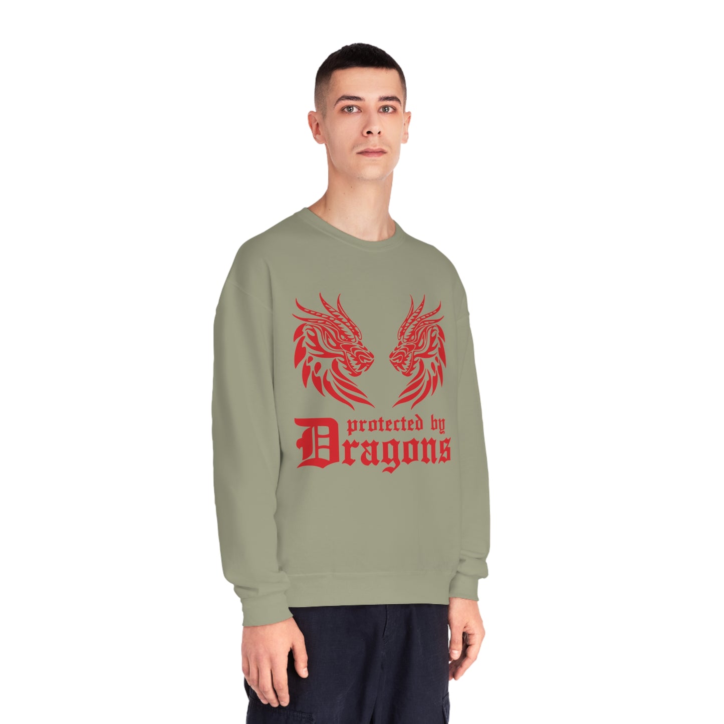 Protected by Dragons, Unisex NuBlend® Crewneck Sweatshirt