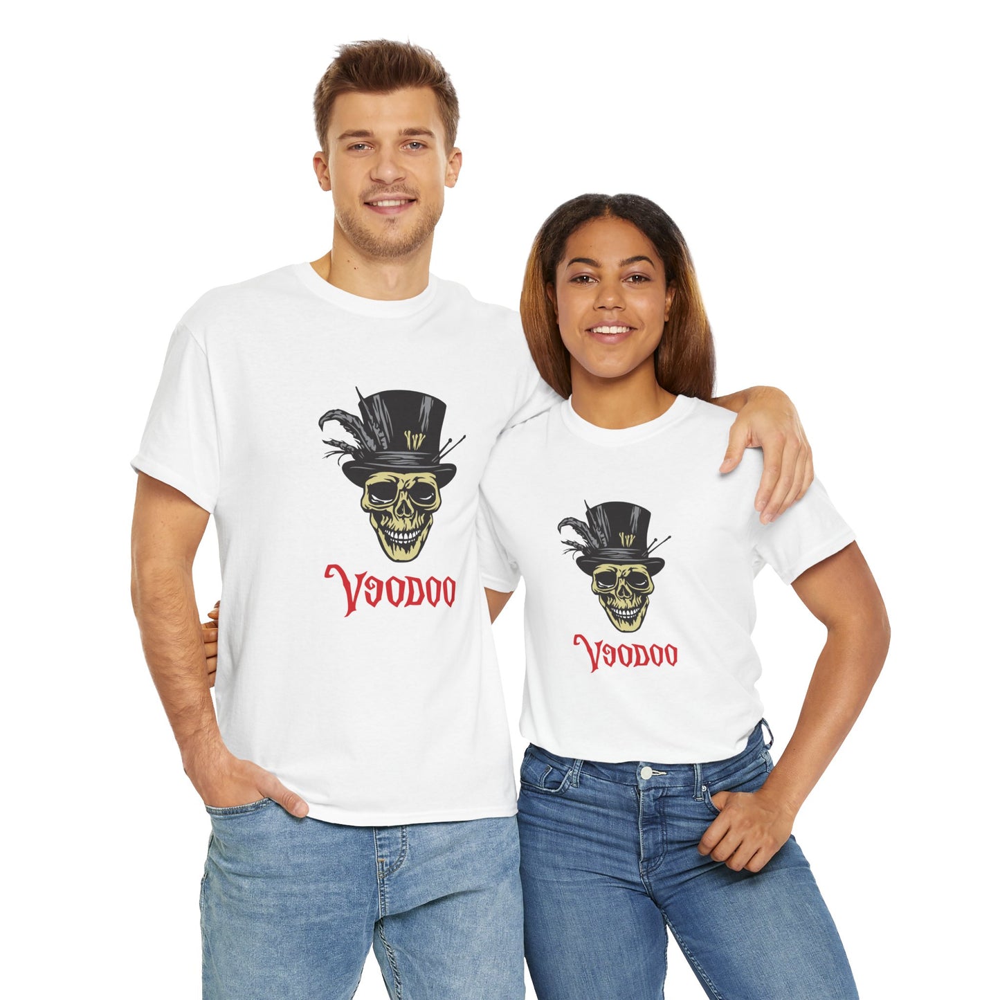 VooDoo Skull, Heavy Cotton T-Shirt