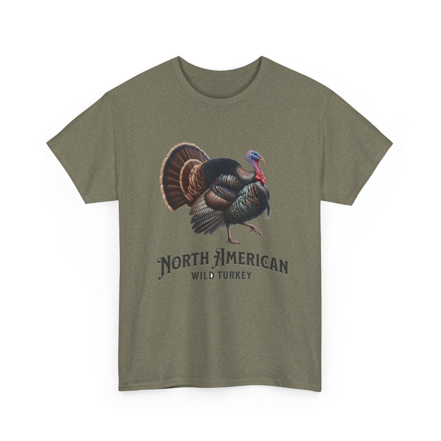 North American Wild Turkey. Heavy Cotton T-Shirt