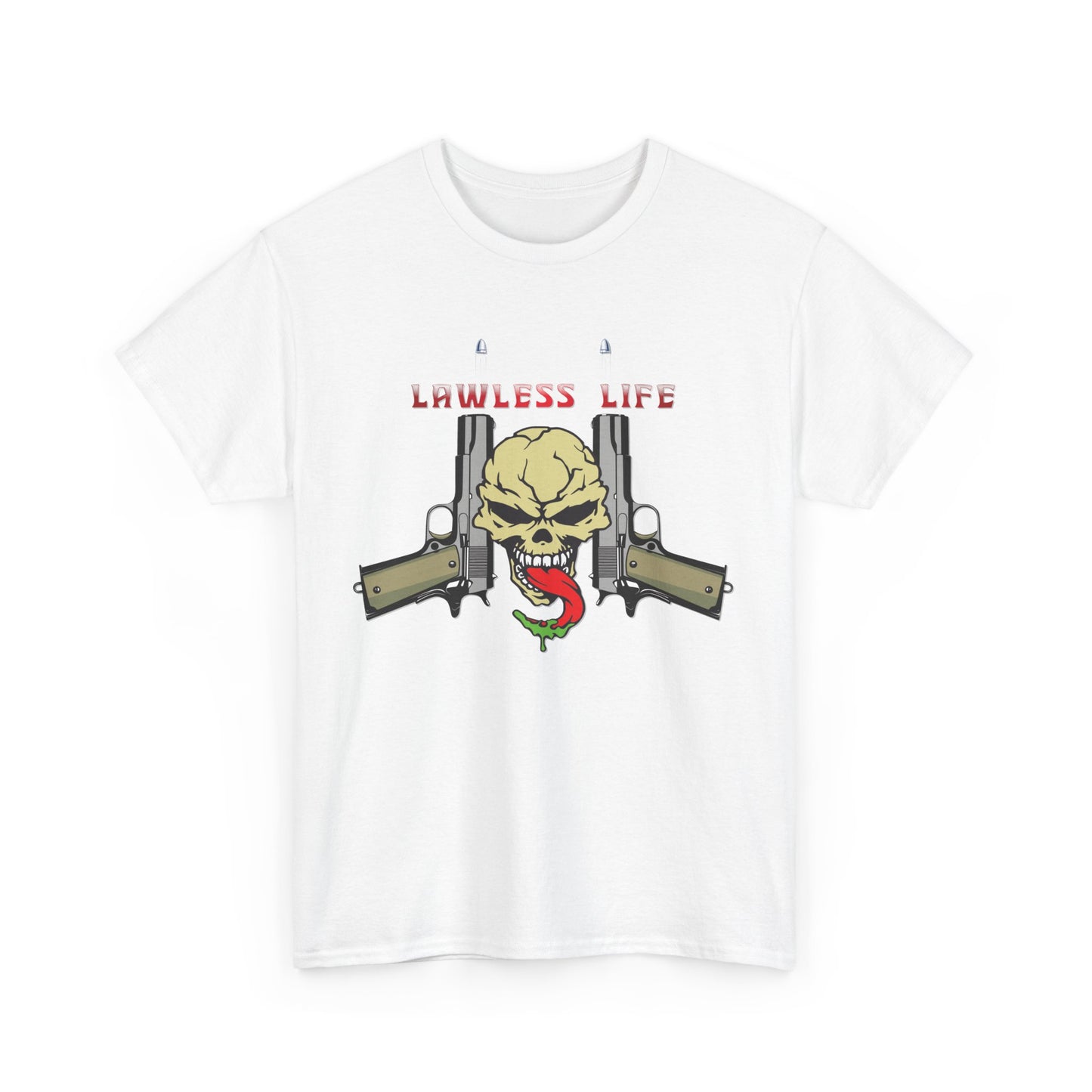 Lawless Life Pistols. Heavy Cotton T-Shirt