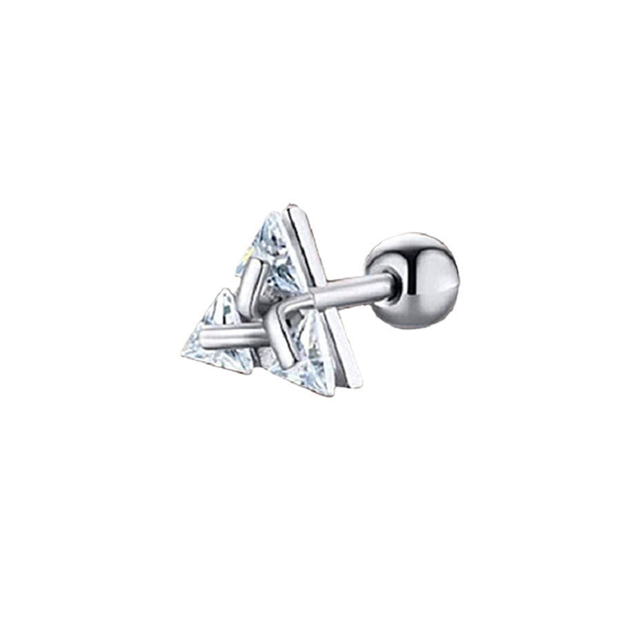 Triangle Zircon Piercing Studs