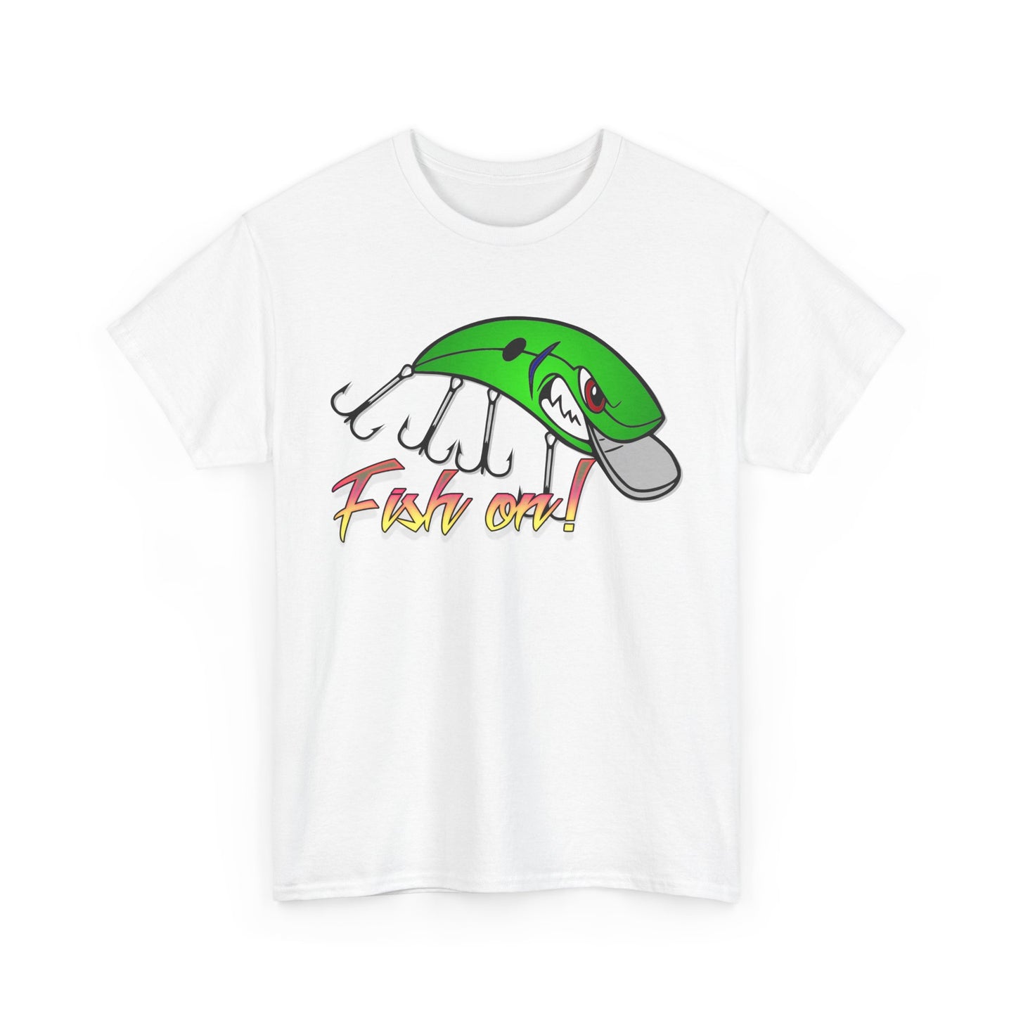 Fish on Lure, Heavy Cotton T-Shirt