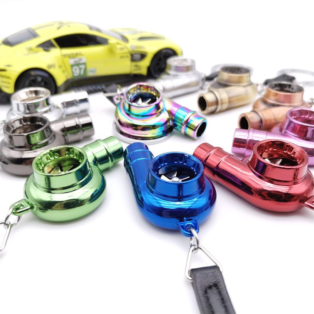 Car Turbo Whistle Alloy Metal Keychains