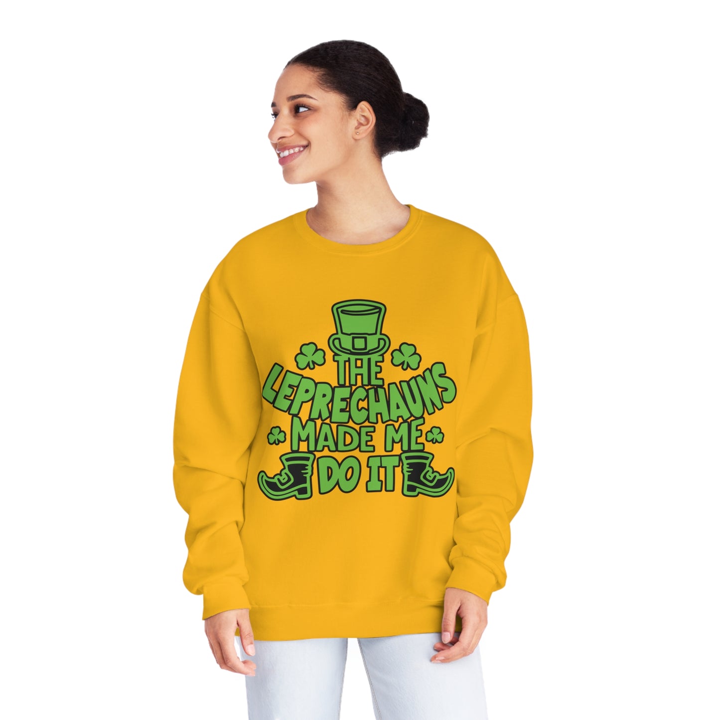 The Leprechauns Made Me Do it.., Unisex NuBlend® Crewneck Sweatshirt