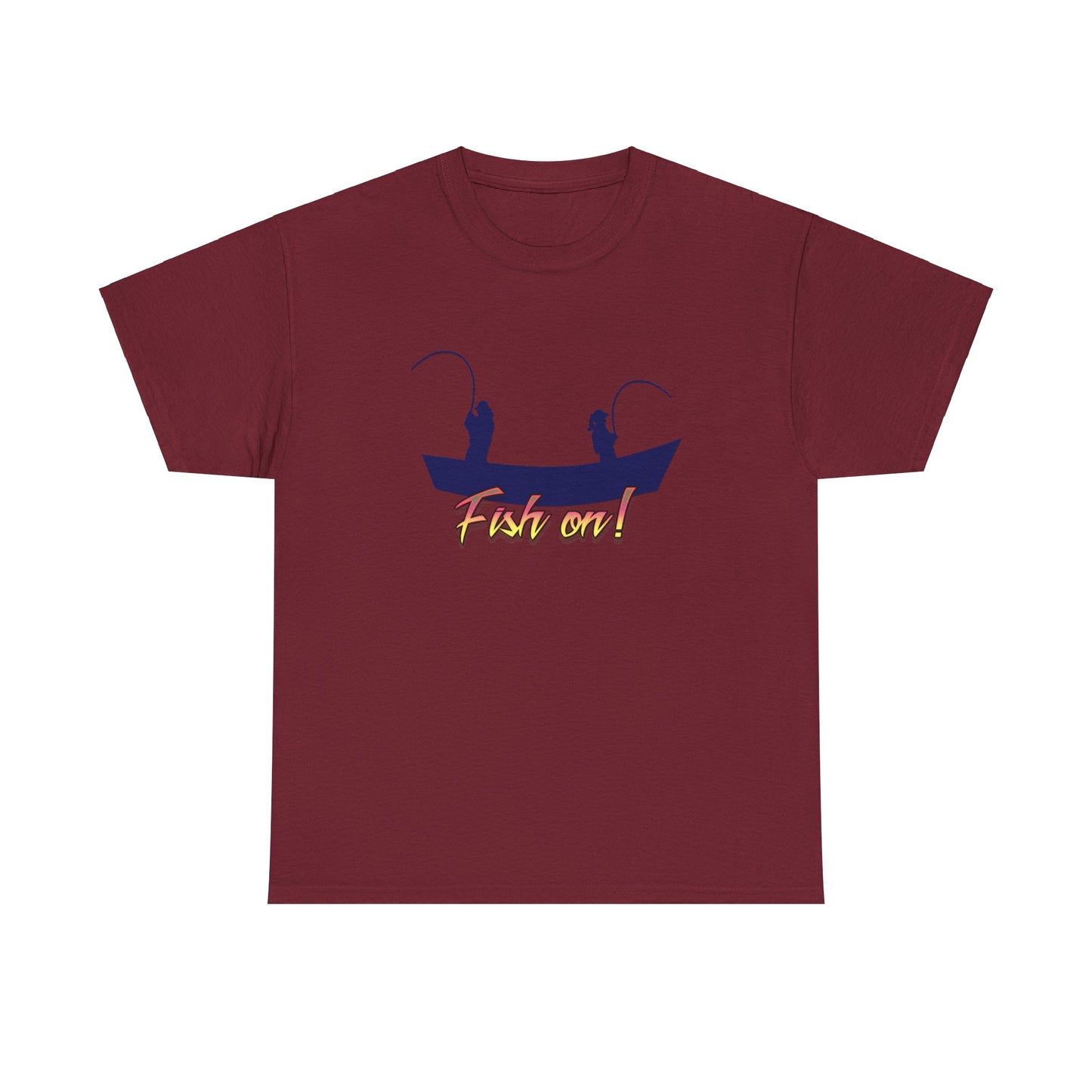 Fish on Drift Boat. Heavy Cotton T-Shirt