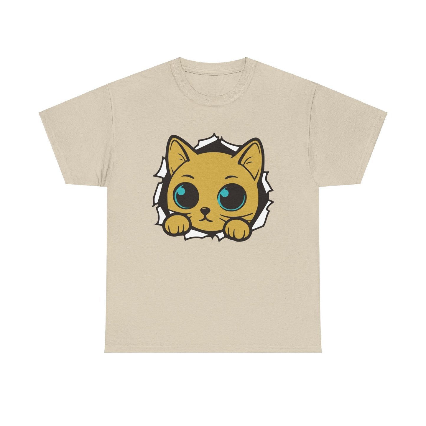 Breaking out Cat. Heavy Cotton T-Shirt