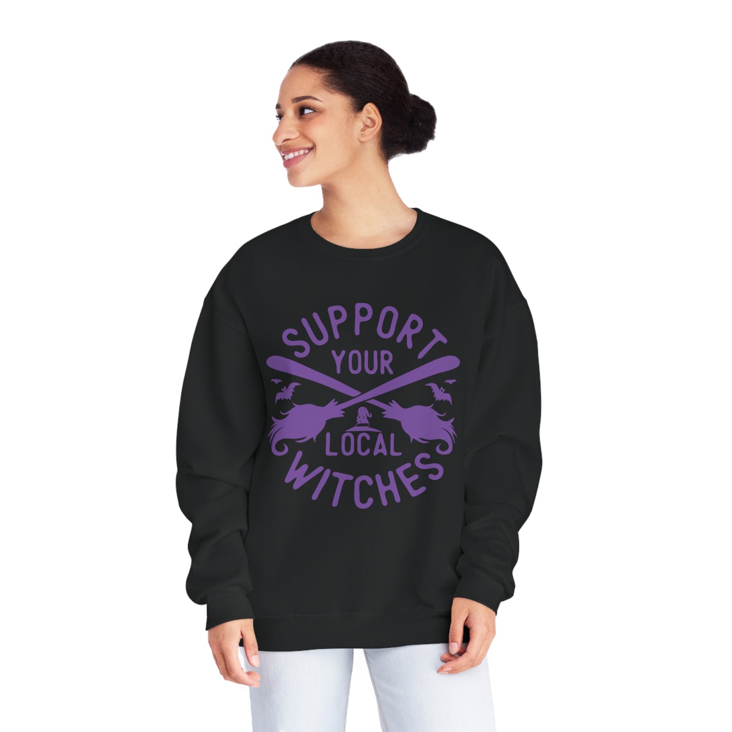 Support Your Local Witches, Unisex NuBlend® Crewneck Sweatshirt