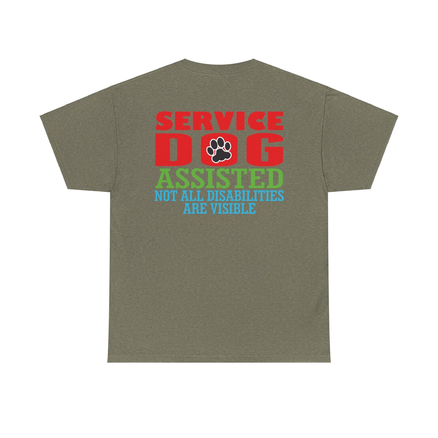 Service Dog Assisted. Heavy Cotton T-Shirt