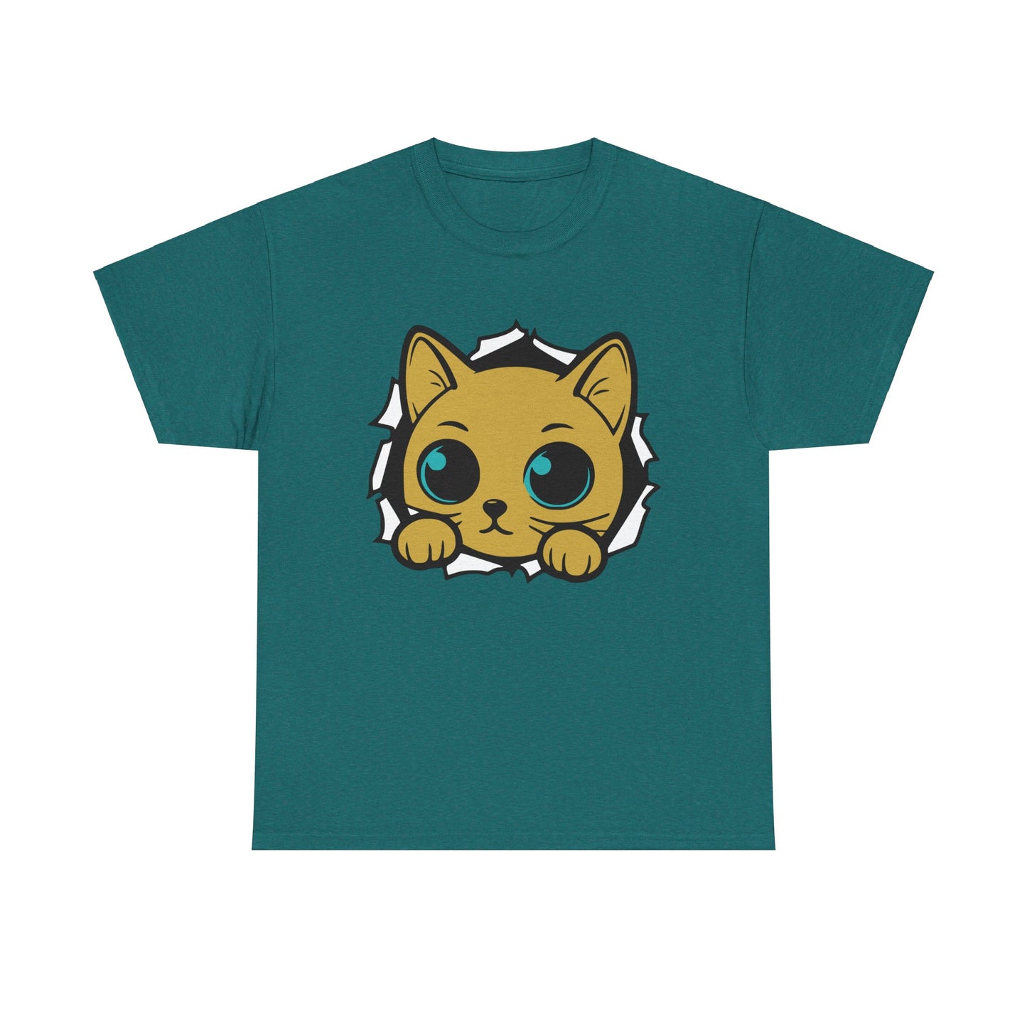 Breaking out Cat. Heavy Cotton T-Shirt