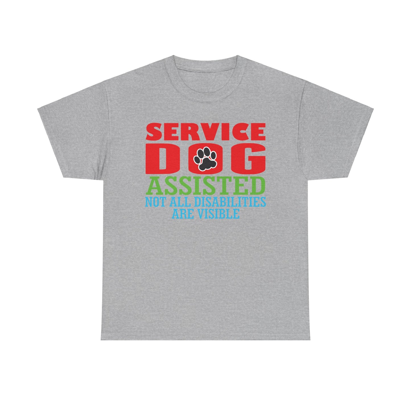 Service Dog Assisted. Heavy Cotton T-Shirt