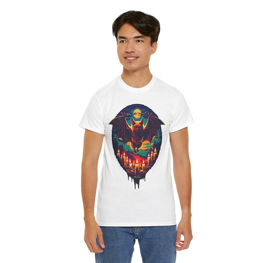 Spooky Bat. Heavy Cotton T-Shirt