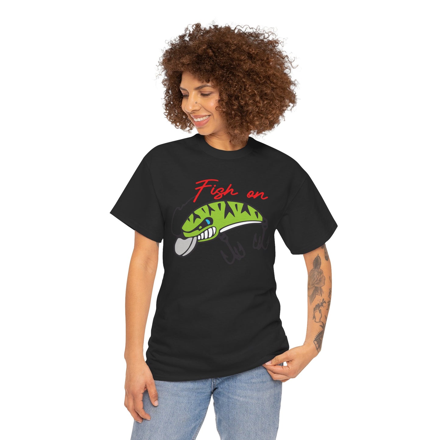 Fish on Lure Heavy Cotton T-Shirt