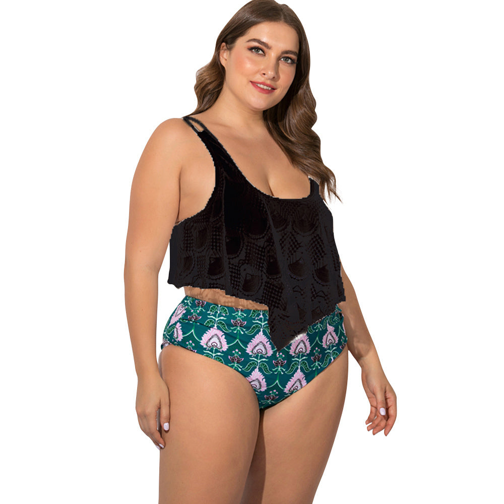 Plus size split swimsuit