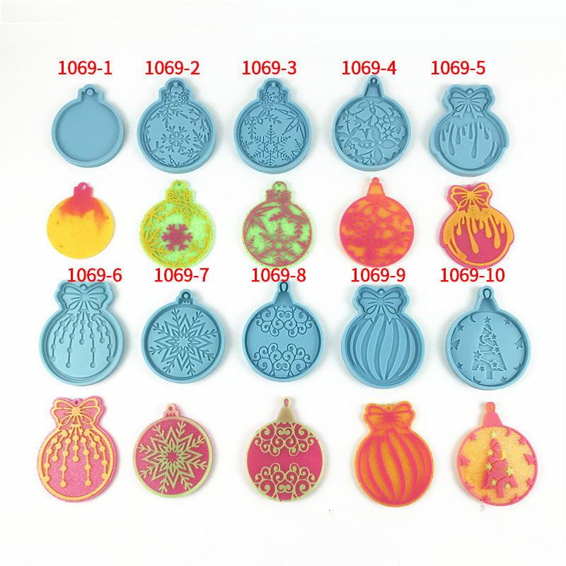 Christmas Round Shape Decoration Silicone Mold