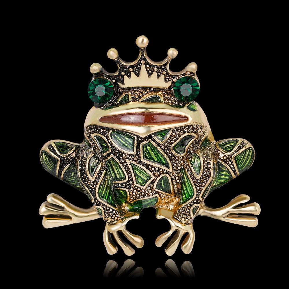 Frog Prince Diamond Brooch