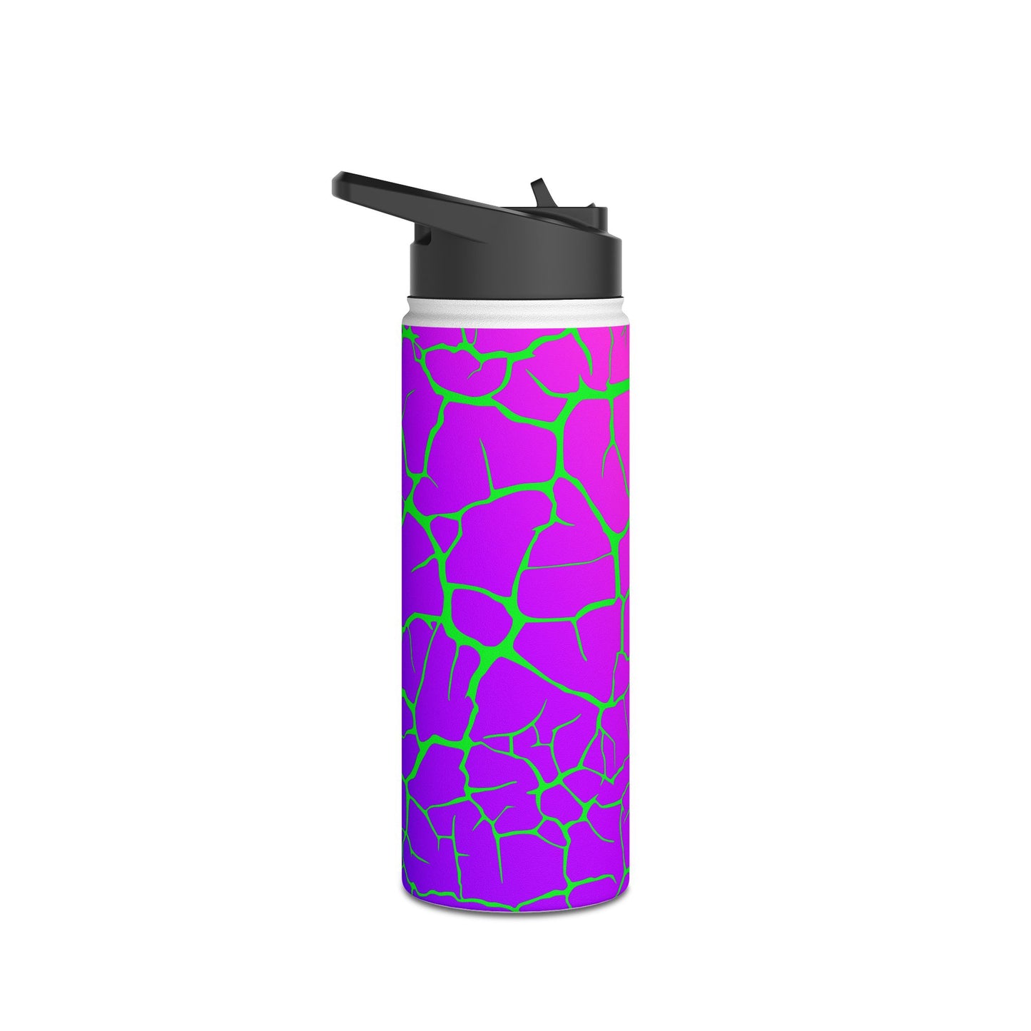 Pink Crackle. Stainless Steel Water Bottle