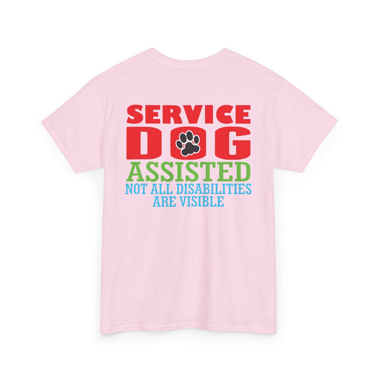 Service Dog Assisted. Heavy Cotton T-Shirt