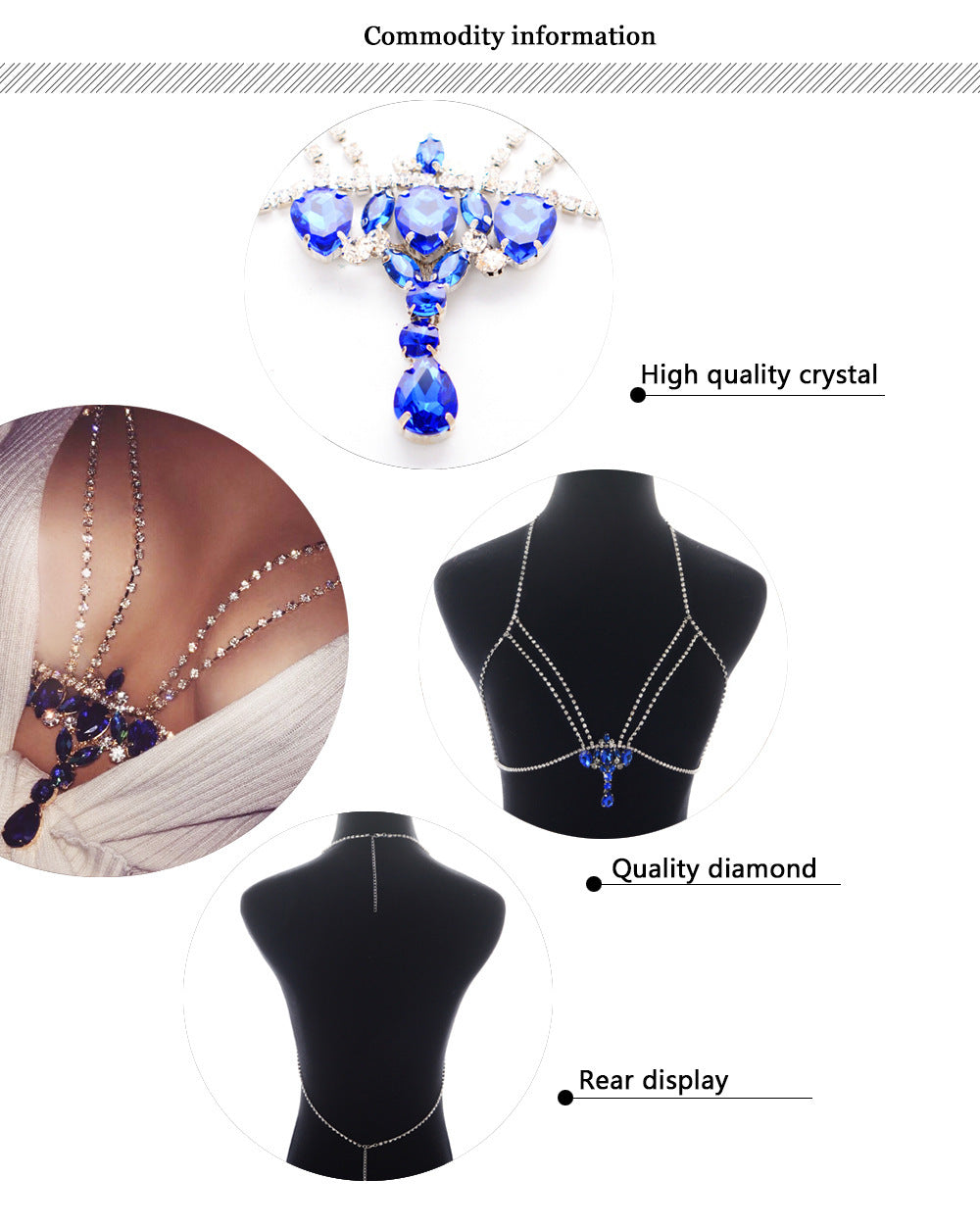 Rhinestone Halter Crystal Body Chain