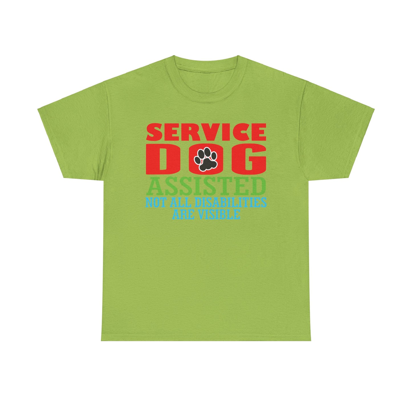 Service Dog Assisted. Heavy Cotton T-Shirt