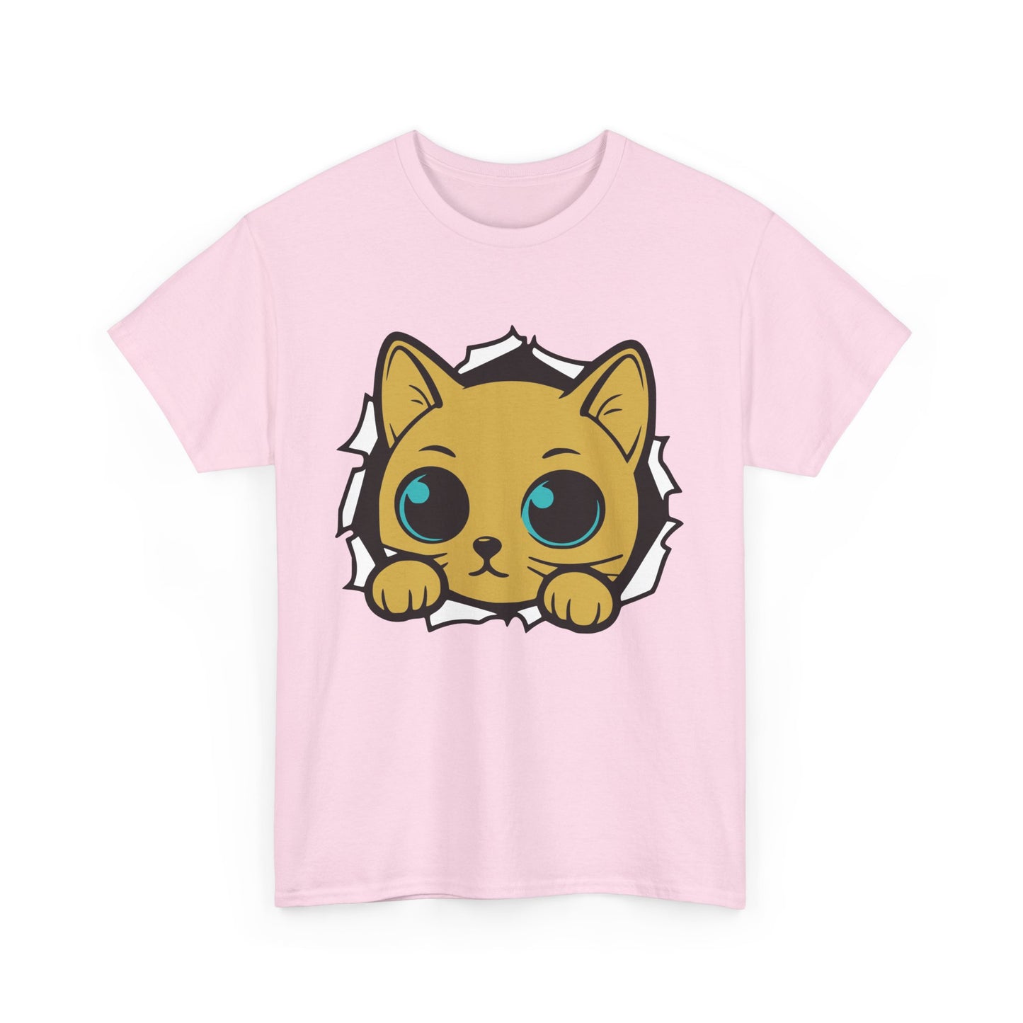 Breaking out Cat. Heavy Cotton T-Shirt