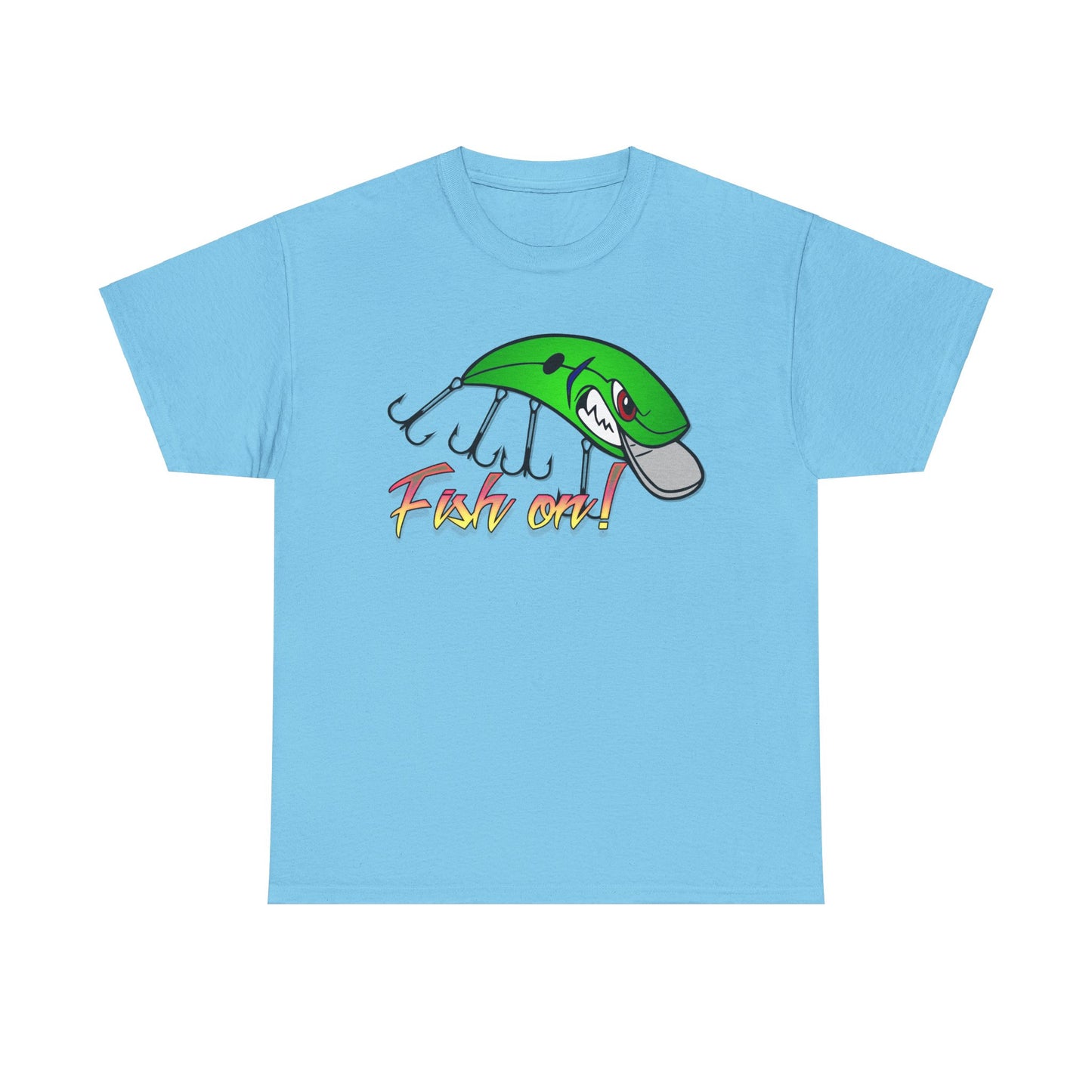 Fish on Lure, Heavy Cotton T-Shirt