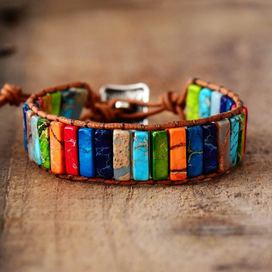 Colorful Emperor Stone Rectangular Bracelet