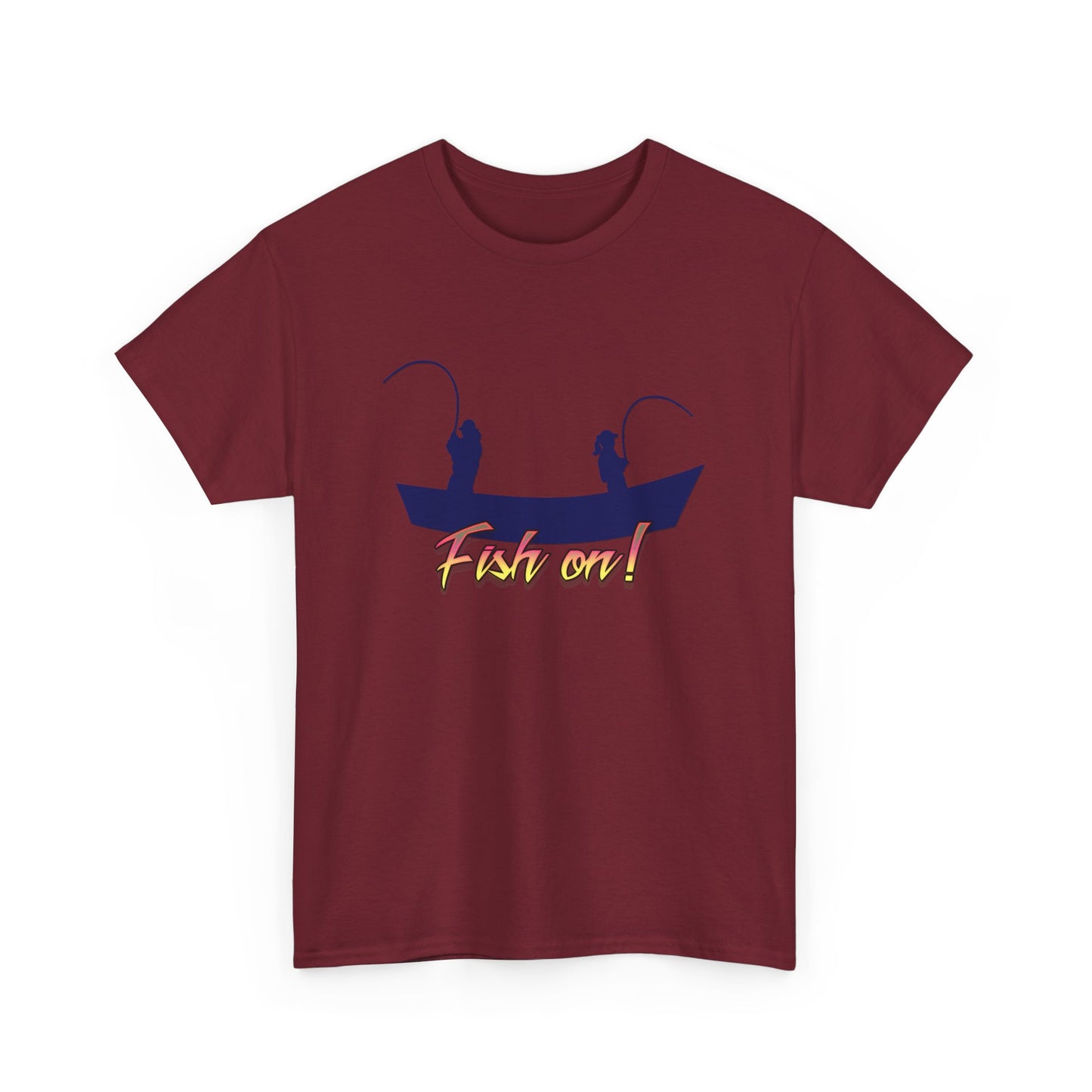 Fish on Drift Boat. Heavy Cotton T-Shirt