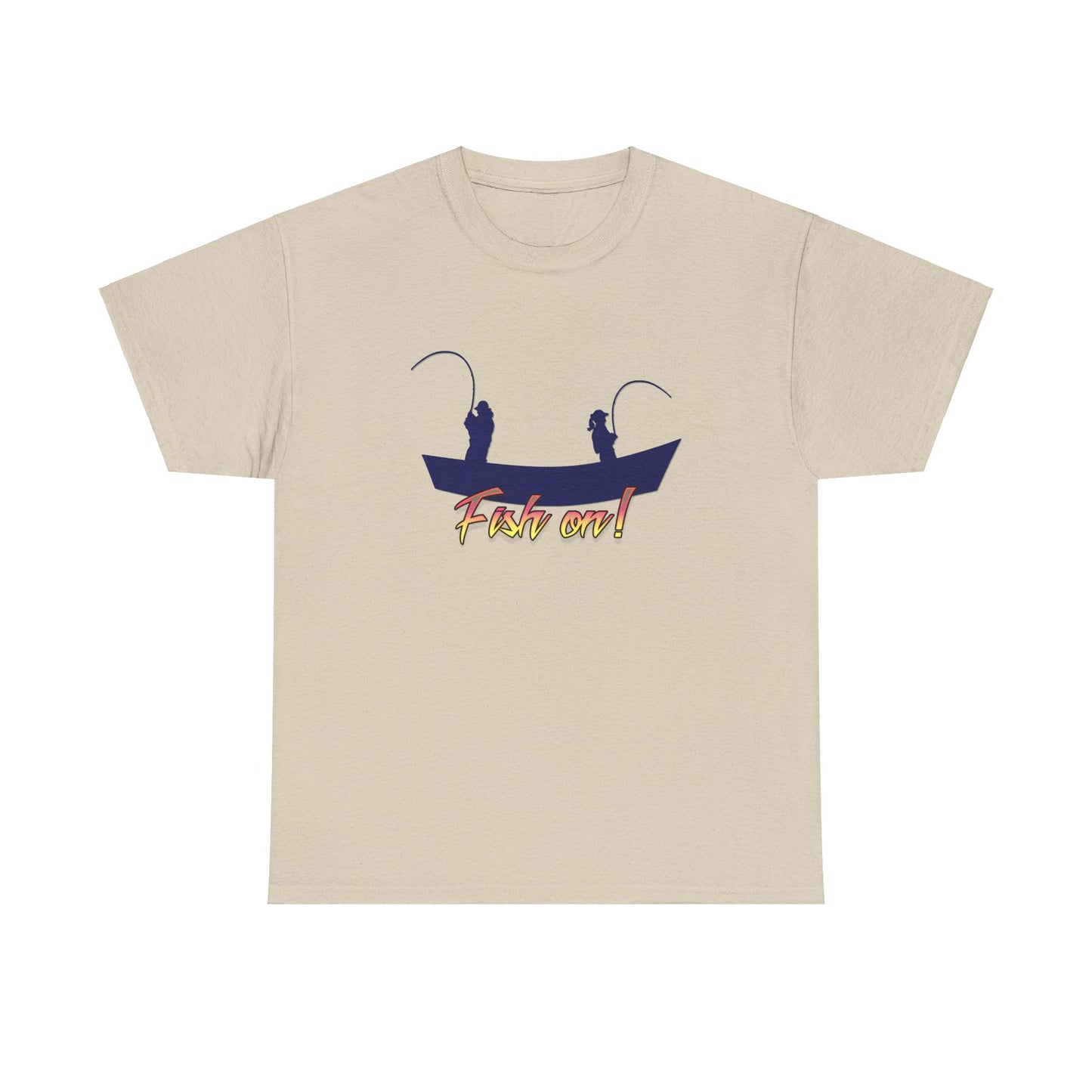 Fish on Drift Boat. Heavy Cotton T-Shirt