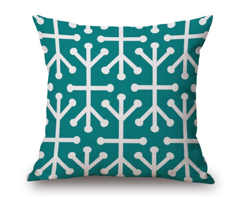 Geometric print cushion cover