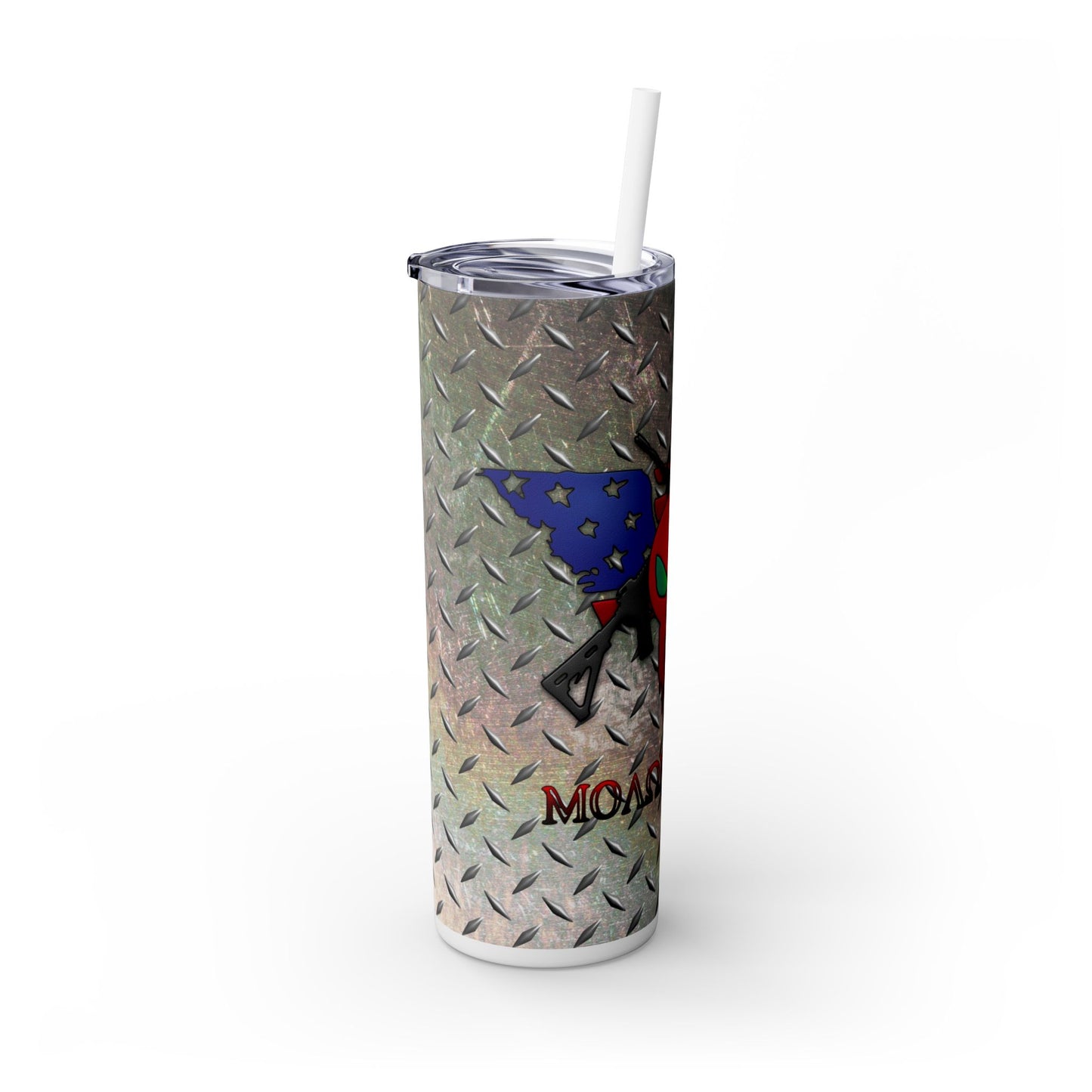 Molon Labe. 20oz Skinny Tumbler with Straw